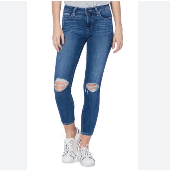PAIGE Denim - PAIGE Jeans Verdugo Crop in SPENCE Destructed Size 27